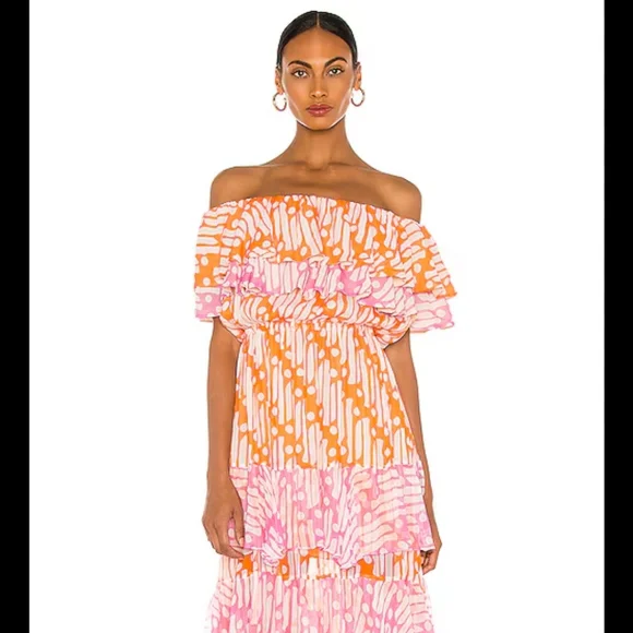 RHODE MAXI RUFFLE DRESS - Picture 5 of 8